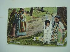 1913 Indians At Home Shiffert Photo Colored Postcard picture