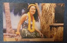 Old Vintage August 16, 1947 Hawaiian Hula Girl Postcard Hawaii picture
