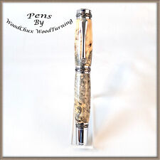 Handmade Exotic Buckeye Burl Wood Rollerball Or Fountain Pen ART 1333a picture