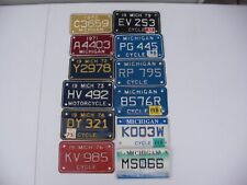Classic Historic Vintage  Michigan Motorcycle 12 License Plate lot Free S/H picture