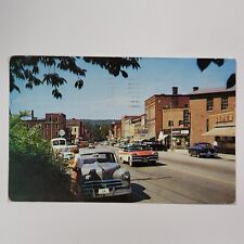Main Street Franklin New Hampshire Old Cars Postcard Sears Business Woman People picture