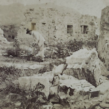 Spanish American War El Caney Stereoview c1898 Antique Kilburn Battle Ruins Q301 picture