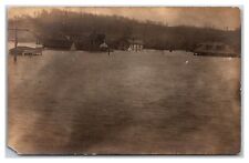 Flooded city RPPC Ghost town? Natural disaster Unknown location 1910c picture