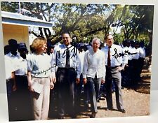 Jimmy Carter & Colin Powell Signed 8x10 Photo + Rosalynn & Sam Nunn Autographed picture