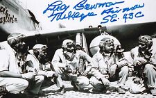 Tuskegee Airmen WWII Leroy Bowman 301st F.G. SIGNED 4x6 PHOTO AUTOGRAPHED picture