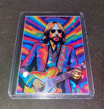 Tom Petty Psychedelic Holo Foil Refractor Custom Trading Card - Looks Awesome picture