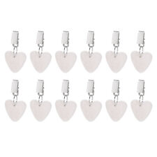 24PCS Marble Heart Shape Tablecloth Weights with Metal Clip, White picture