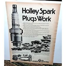 Vintage 1972 Holley Spark Plugs Ad Original epherma picture