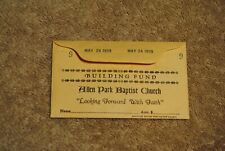 Vintage 1959 Allen Park Baptist Church Building Fund Offering Envelope MI picture