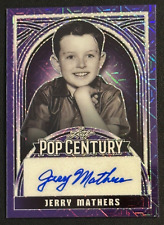 2024 Leaf Pop Century Jerry Mathers Purple Shimmer Auto #1/1 Leave it to Beaver picture