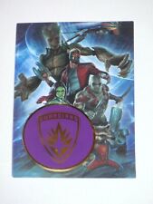 2015 MARVEL METAL JUMBO PIN GUARDIANS OF THE GALAXY + INSERT TRADING CARD NECA picture