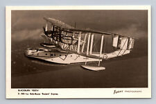 RPPC RAF Blackburn Perth Flying Boat Biplane FLIGHT Photograph UK Postcard picture