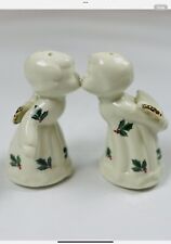 Vintage Formalities Braun Brothers Kissing Angels Christmas Holly Salt & Pepper picture