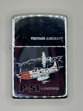 Vintage 1995 P-51 Mustang Aircraft Zippo Lighter NEW In The Case Military picture
