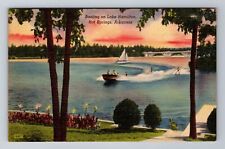 Hot Springs AR-Arkansas, Boating On Lake Hamilton, Antique, Vintage Postcard picture
