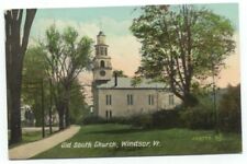 Windsor VT Old South Church c1910 Postcard Vermont picture