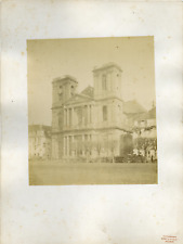 France, Belfort Vintage Albumen Print, Belfort Cathedral War of 1870 T picture
