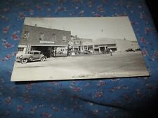(1032) Old Postcard RPPC Street Scene Osseo Wis  Red Crown Gasoline Sign picture