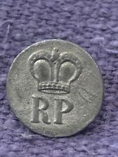 RP Button Royal Provincial Revolutionary War Loyalists uniform pewter button picture