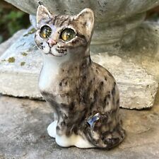Vtg Winstanley Glass Eyed Cat Figurine 5 1/4