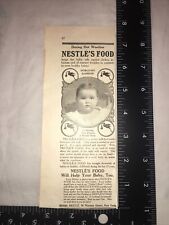 Vtg Nestle's Food 1907 Print Ad picture