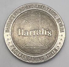 Harrah's $1 Reno Lake Tahoe Nevada Casino Slot Gaming Token 1966 picture