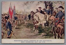 Postcard Washington Taking Command of the Continental Army Cambridge C5 picture