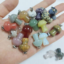 20pcs Natural Crystal Stone Small Mushroom Pendant Ornament Beads For Jewelry## picture