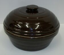 Large Vintage USA Ceramic Pottery Lidded Casserole Dish picture