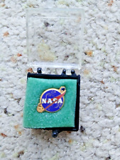 vtg nasa 25th anniversary emplyee pin with stone and  in case picture