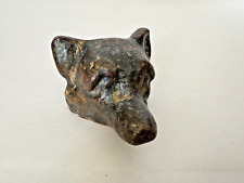 Antique 19th Century Victorian Cast Iron Fox Head Paperweight picture