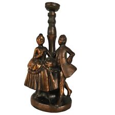 Antique Spelter Lamp Base Only Figural Couple  picture