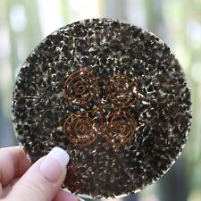 Orgone Charging Coasters 4 Inch CLEAR/CHARGE Your Orgone, Crystals, Food, Water picture