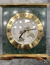 Benchmark Solid Brass & Glass Quartz Desk Mantle Alarm Clock picture