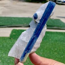 137G Rare Natural beautiful Blue KYANITE with Quartz Crystal Specimen Rough picture