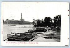 1909 Scaling Gaps Dam & Paper Mills River Marinette Wisconsin Antique Postcard picture
