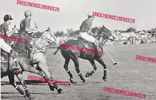Three Polo Players On Horses Equestrian Polo Match OOAK B/W Photograph 11” x 14” picture
