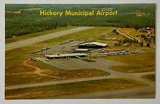 1967 Hickory North Carolina Municipal Airport Vintage Postcard Aerial View NC picture