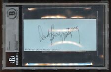 Dinah Shore signed 2x5 cut autograph on 4-14-48 at Biltmore Bowl BAS Slabbed picture