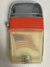 VINTAGE SCRIPTO VU AMERICAN FLAG RED BAND LIGHTER H491 picture