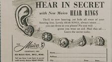 Hear Rings Hearing Aids Audiology Minneapolis MN Maico Co Vintage Print Ad 1950 picture