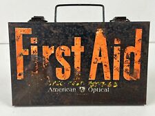 Vintage Green First Aid Kit Metal Box Fully Stocked Great Collector’s Item picture