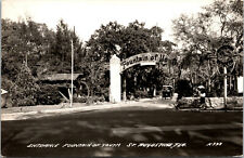 Vtg 1930s Entrance Fountain Of Youth St Augustine Florida FL RPPC Postcard picture