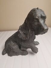 Vintage Bronze  English Cocker Spaniel Puppy Dog Statue Sculpture 12