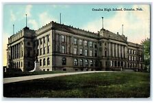 c1930' s Omaha High School Building Campus Omaha Nebraska NE Vintage Postcard picture