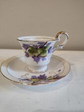 Vintage Ucagco Floral Demitasse Cup And Saucer Occupied Japan picture