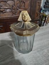 Antique vintage 1920s Egyptian revival humidor. King Tut pharaoh head picture