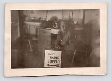 c1930s-40s~WWII Serviceman~Amateur Ham Radio Supply Shop~Co. 