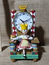VTG SUPER RARE Mary Engelbreit QUEEN OF THE KITCHEN Clock 1999 Has some damage picture
