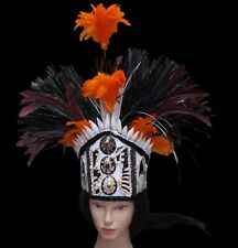 Tahitian Headdress READY to SHIP Handsewn Tapa Accents picture